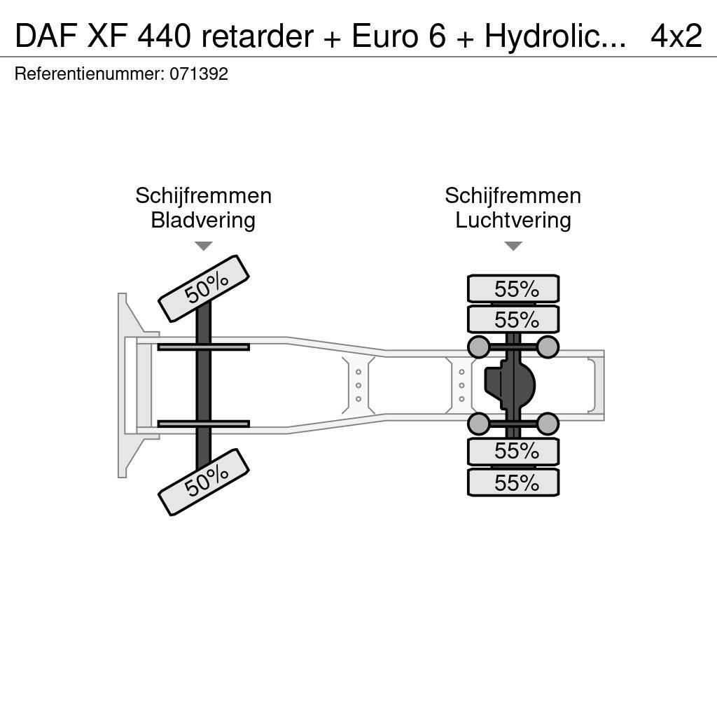 DAF XF 440 retarder + Euro 6 + Hydrolic system + Manua Tracteur routier