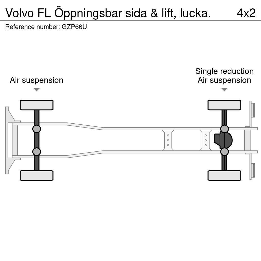 Volvo FL Öppningsbar sida & lift, lucka. Camion Fourgon