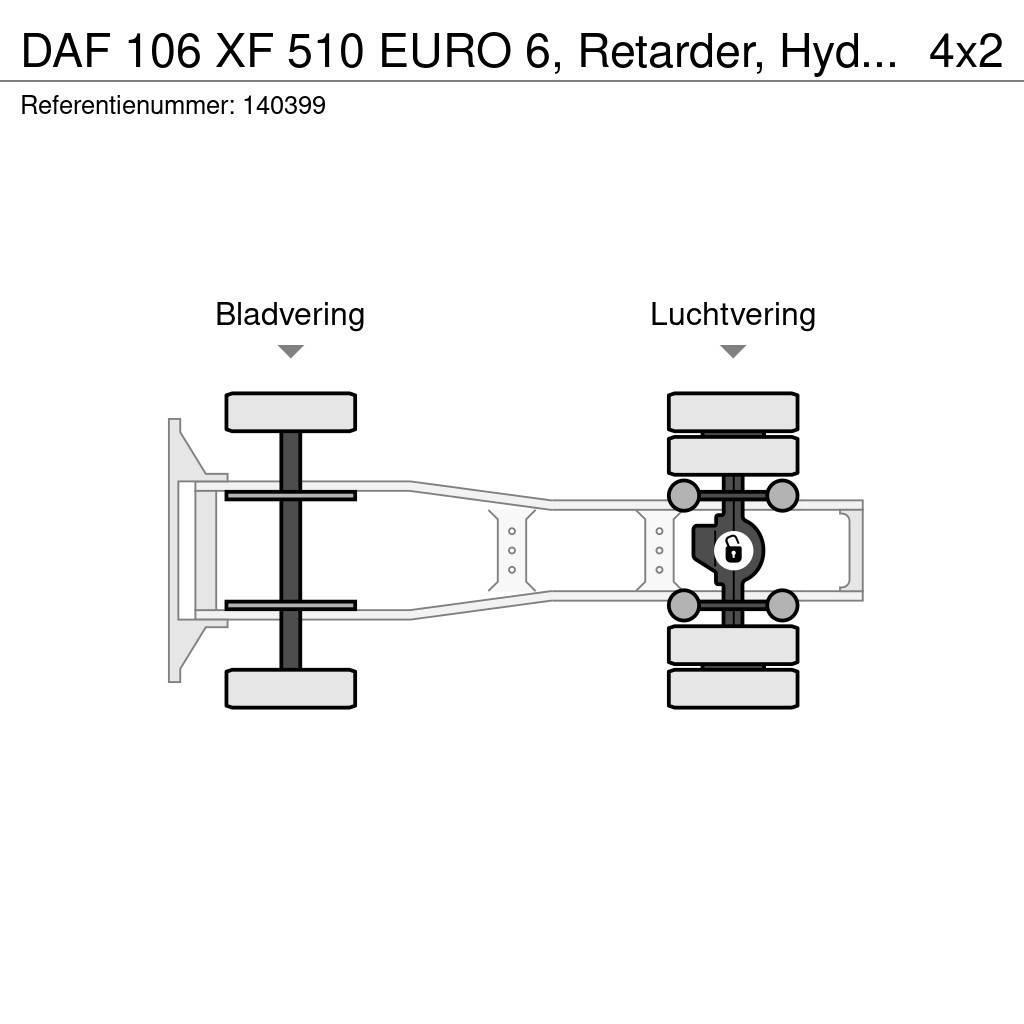 DAF 106 XF 510 EURO 6, Retarder, Hydraulic Tracteur routier