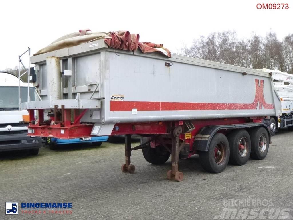 Meierling Tipper trailer alu 21 m3 + tarpaulin Benne semi remorque