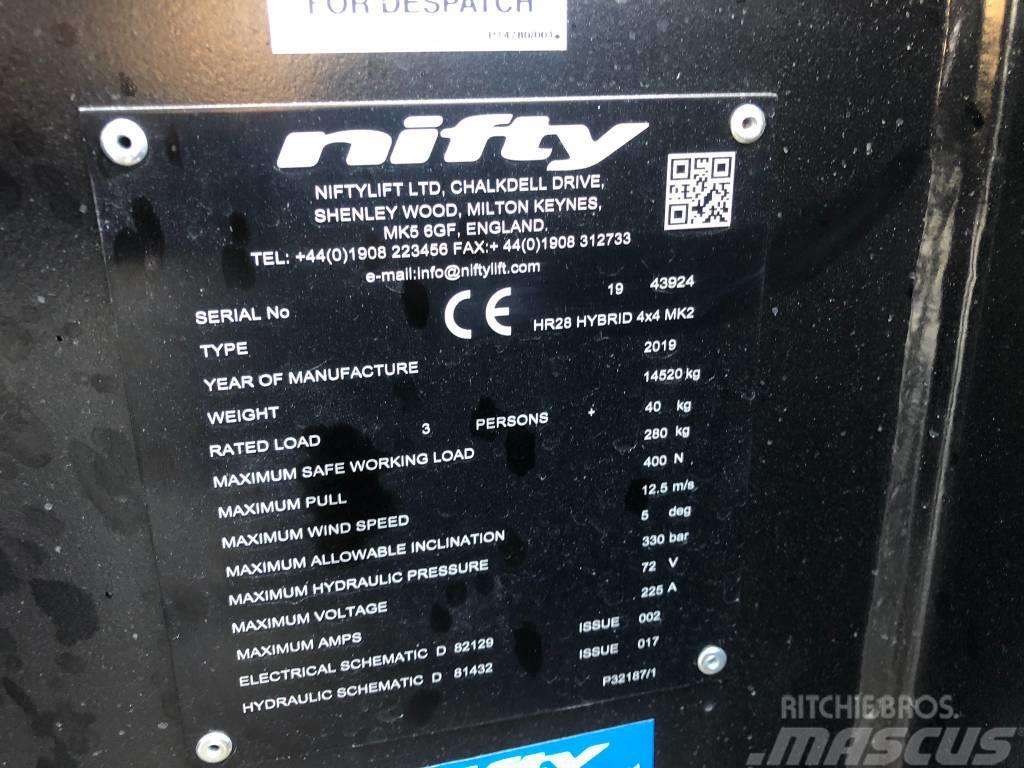 Niftylift HR28 Hybrid 4x4 MK2 Nacelles articulées