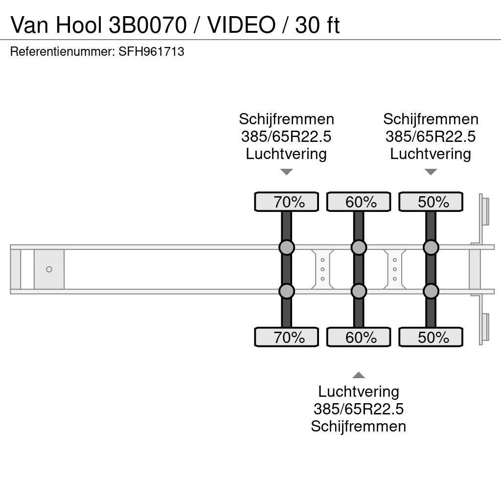 Van Hool 3B0070 / VIDEO / 30 ft Semi remorque porte container