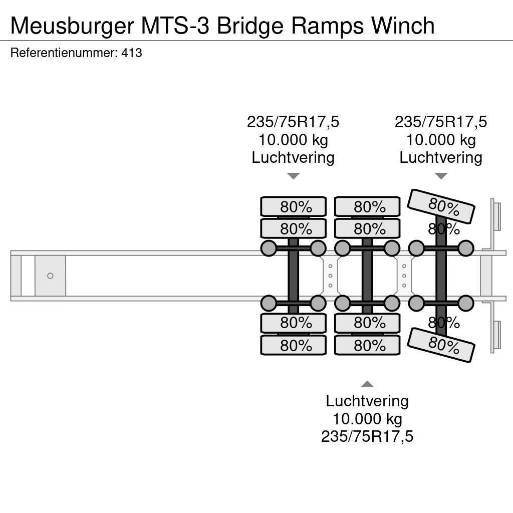 Meusburger MTS-3 Bridge Ramps Winch Semi remorque surbaissée