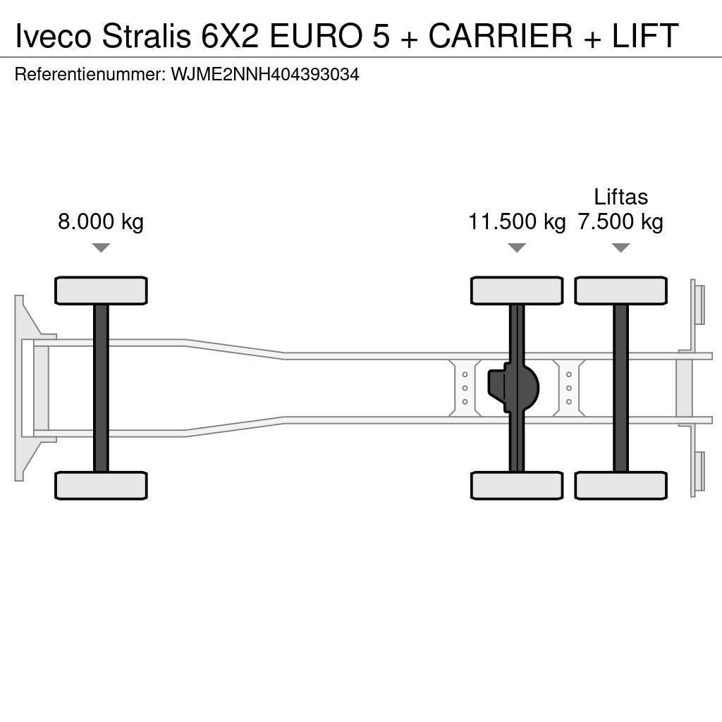 Iveco Stralis 6X2 EURO 5 + CARRIER + LIFT Camion frigorifique
