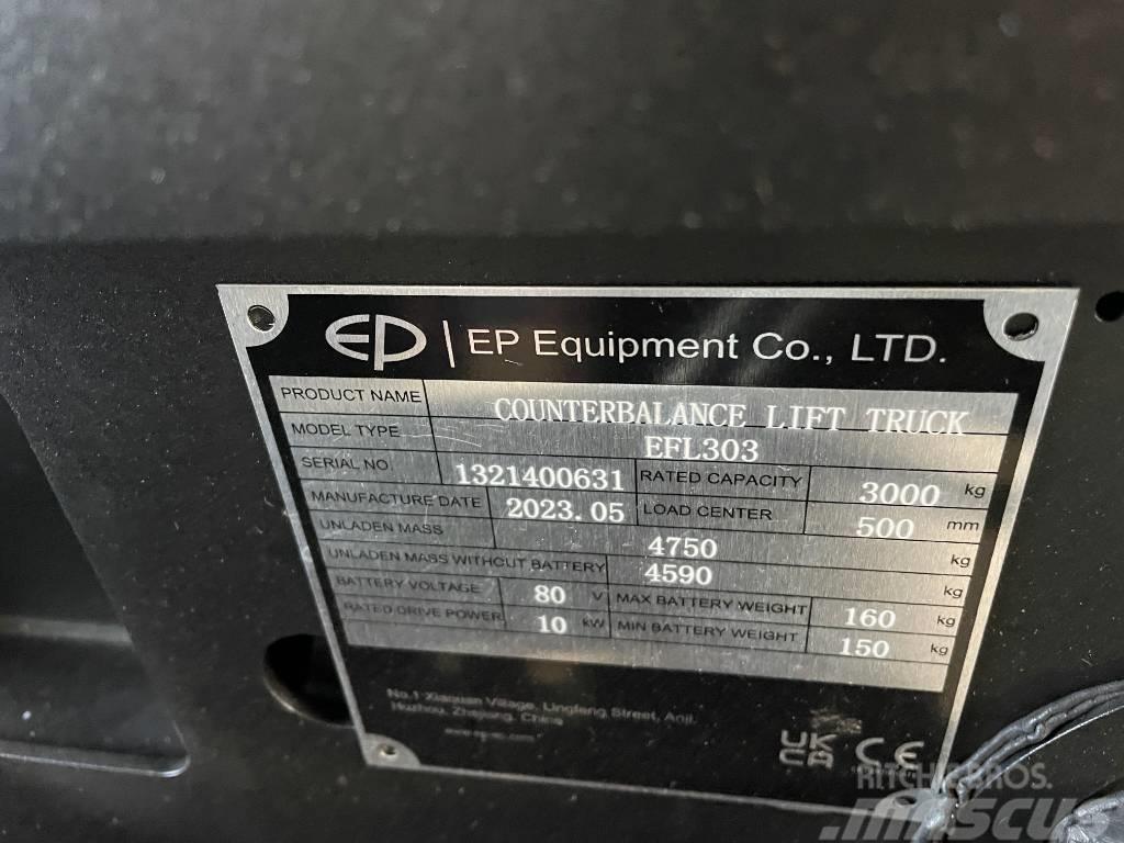 EP EFL303, Triplex, 4800mm, Vollkabine, Lithium Chariots élévateurs électriques