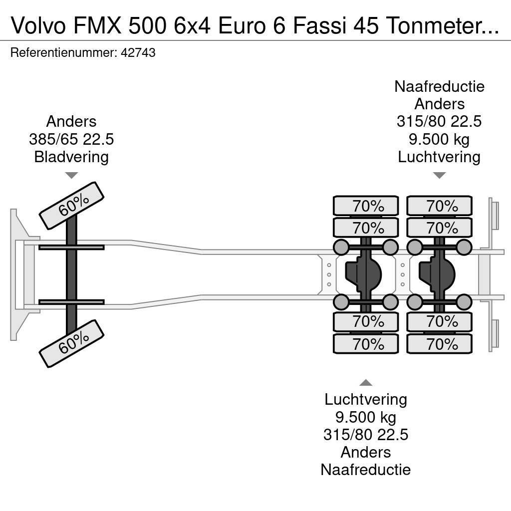 Volvo FMX 500 6x4 Euro 6 Fassi 45 Tonmeter laadkraan Grues tout terrain
