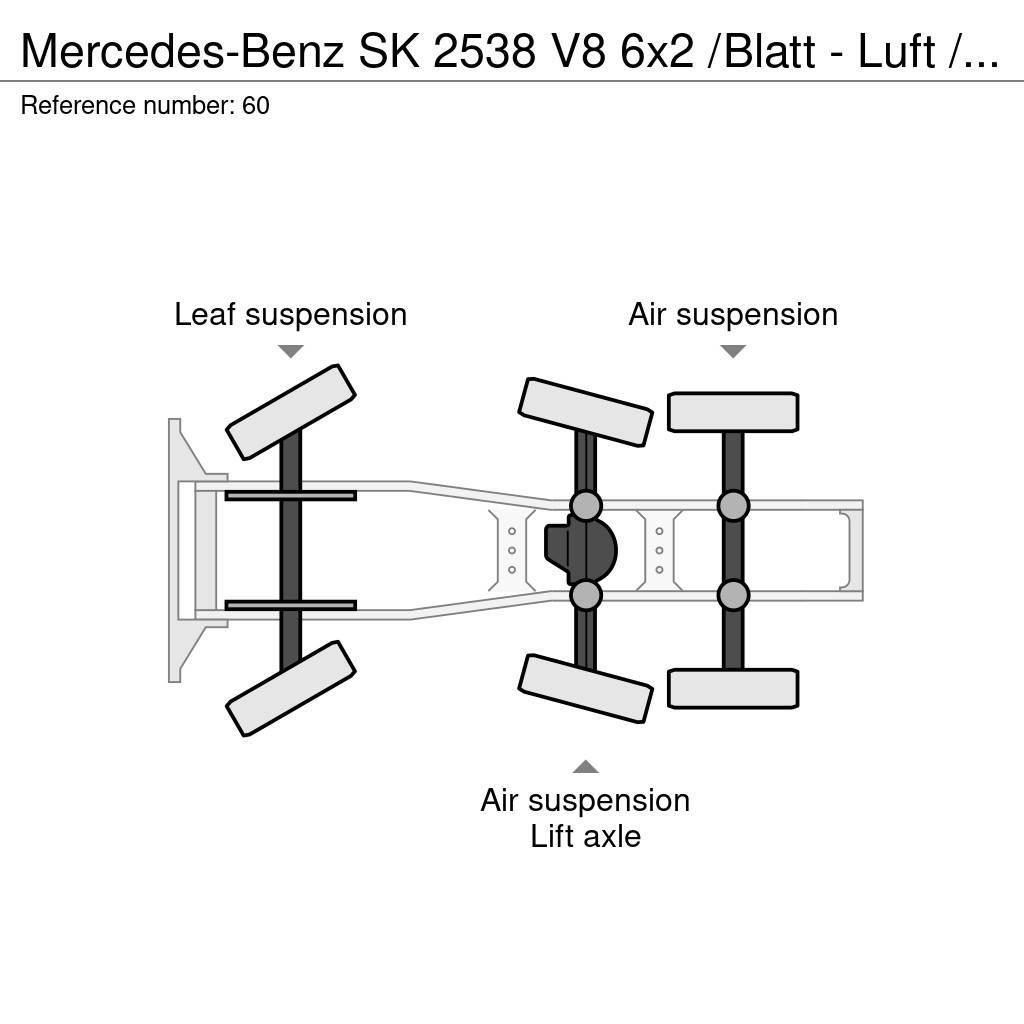 Mercedes-Benz SK 2538 V8 6x2 /Blatt - Luft / Lenk / Liftachse Tracteur routier