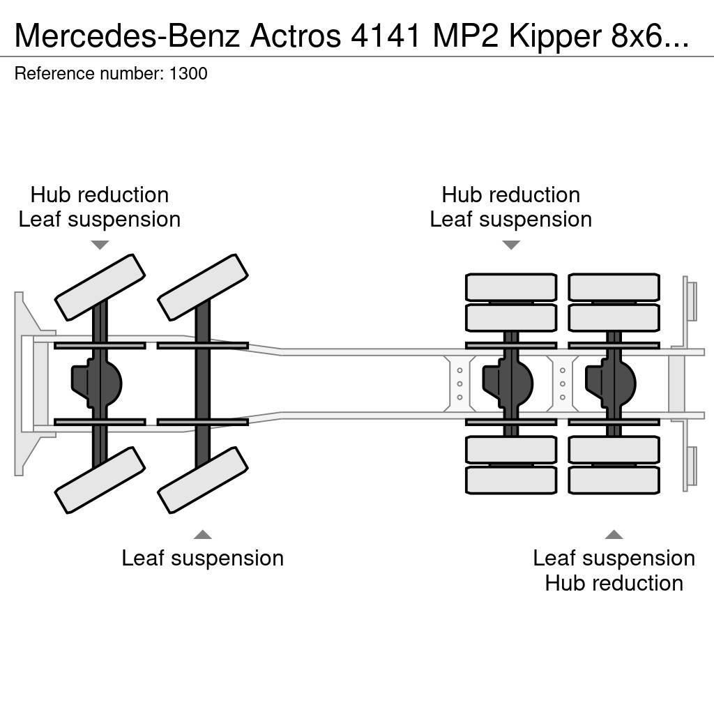 Mercedes-Benz Actros 4141 MP2 Kipper 8x6 V6 Manuel Gearbox Full Camion benne