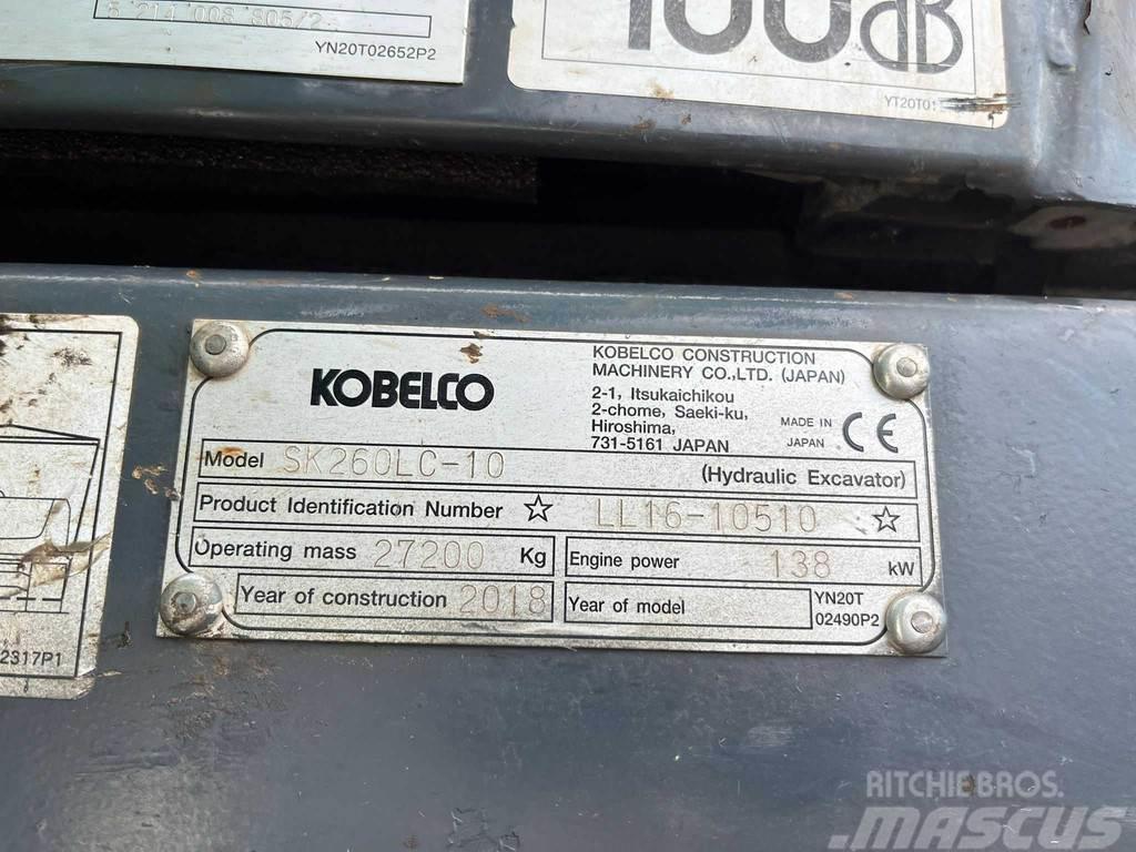 Kobelco SK 260 LC-10 2 BUCKETS / AC / CENTRAL LUBRICATION Pelle sur chenilles