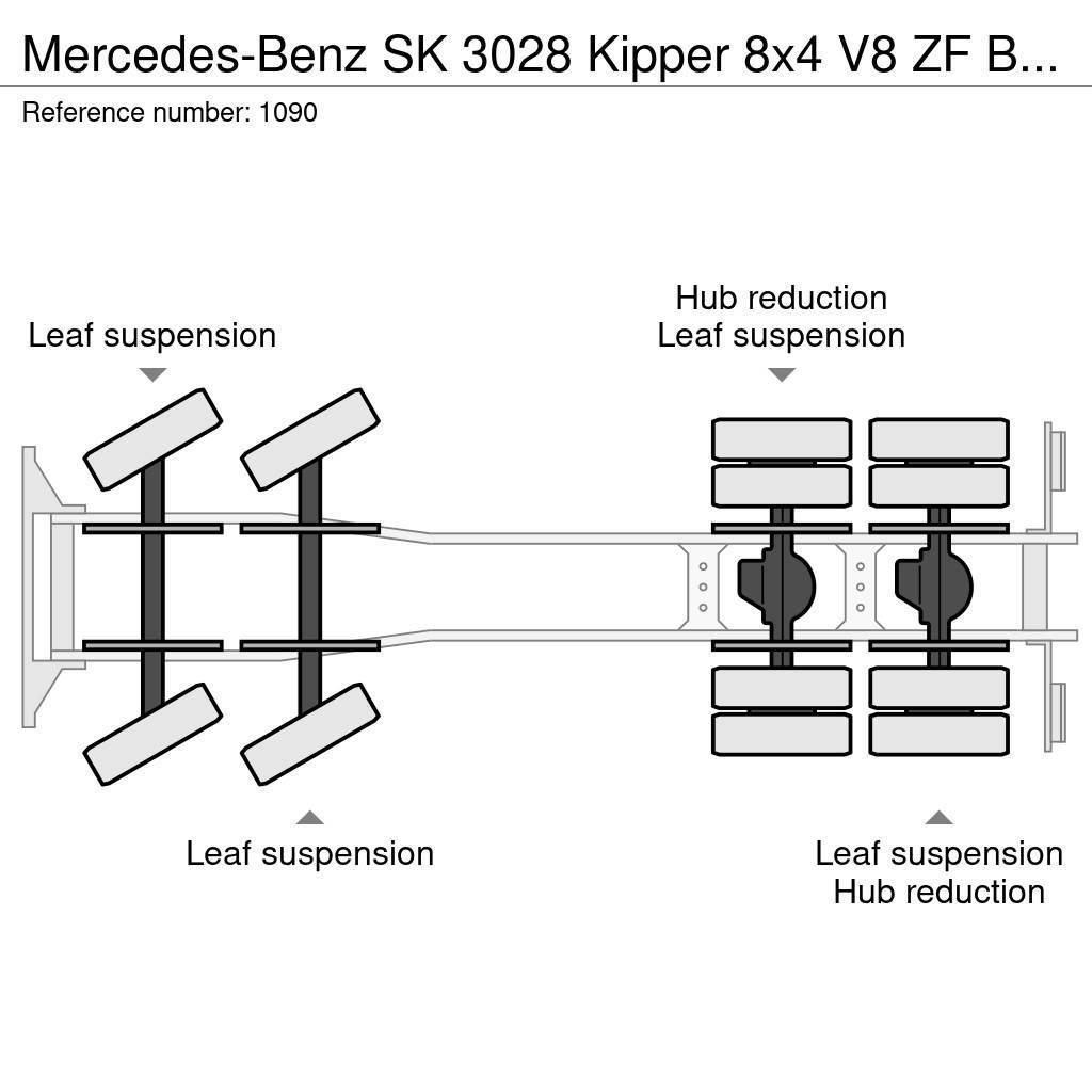 Mercedes-Benz SK 3028 Kipper 8x4 V8 ZF Big Axle Good Condition Camion benne