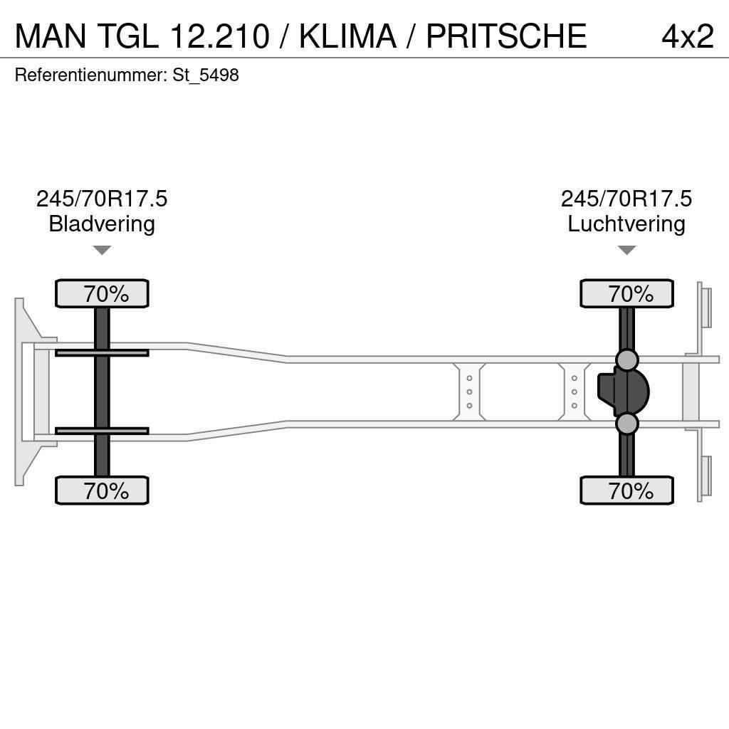 MAN TGL 12.210 / KLIMA / PRITSCHE Camion plateau