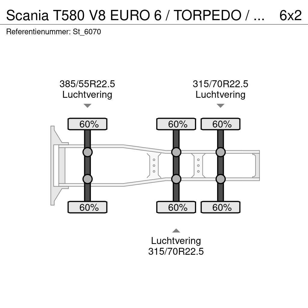 Scania T580 V8 EURO 6 / TORPEDO / HAUBER / SHOW TRUCK Tracteur routier