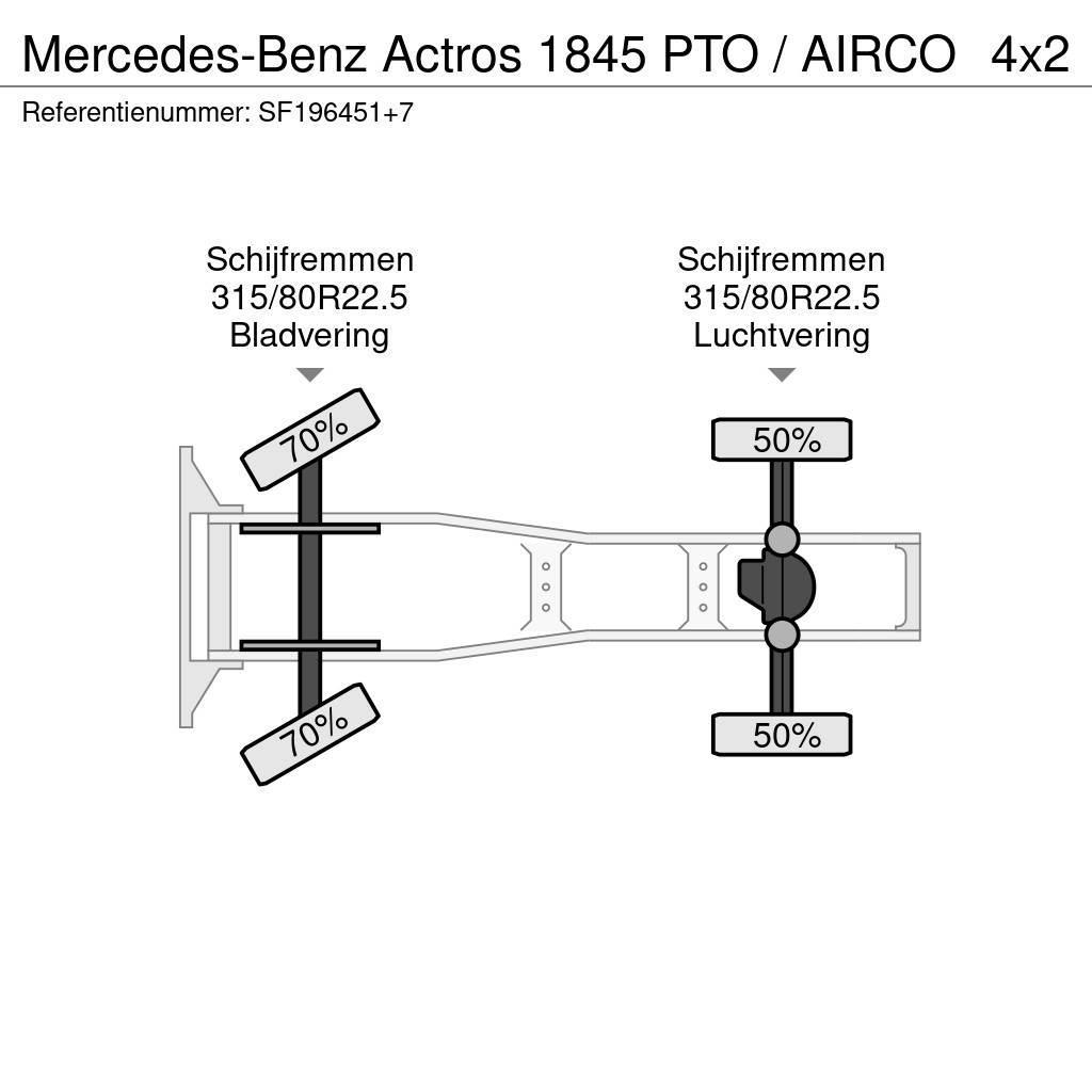 Mercedes-Benz Actros 1845 PTO / AIRCO Tracteur routier