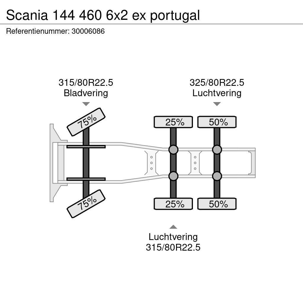 Scania 144 460 6x2 ex portugal Tracteur routier