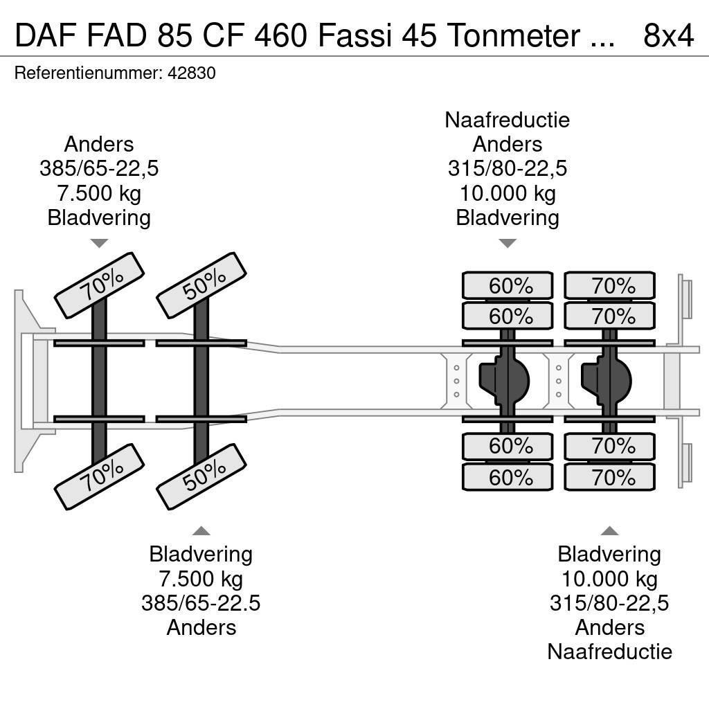 DAF FAD 85 CF 460 Fassi 45 Tonmeter laadkraan + Fly-Ji Grues tout terrain