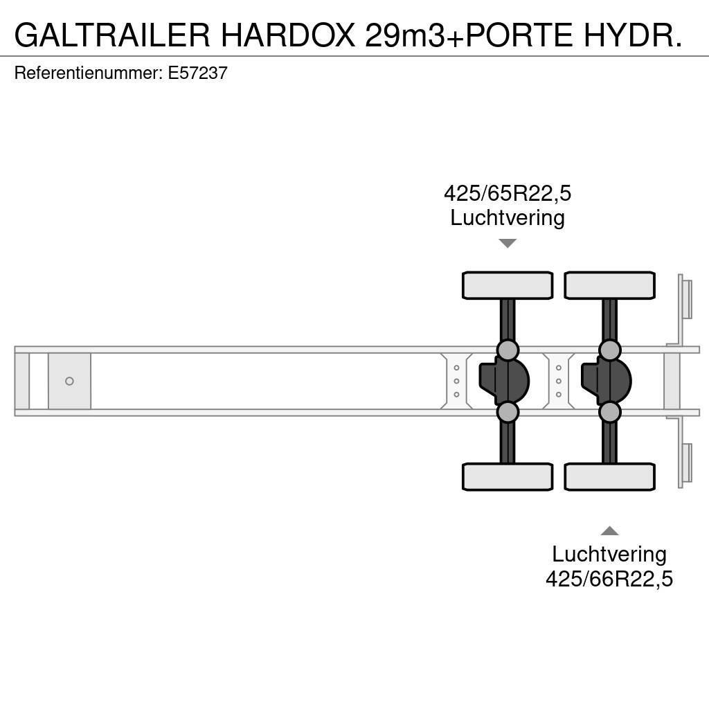  GALTRAILER HARDOX 29m3+PORTE HYDR. Benne semi remorque