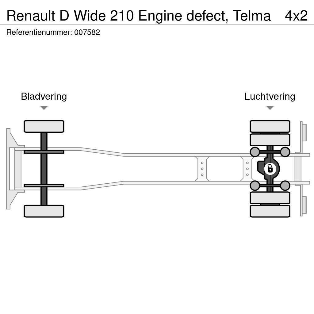 Renault D Wide 210 Engine defect, Telma Camion plateau