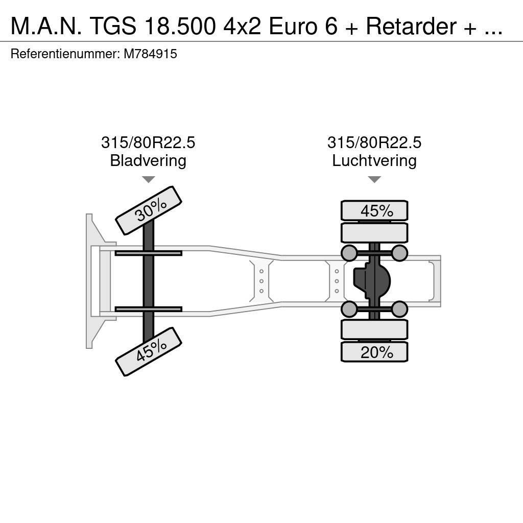 MAN TGS 18.500 4x2 Euro 6 + Retarder + Hydraulics Tracteur routier