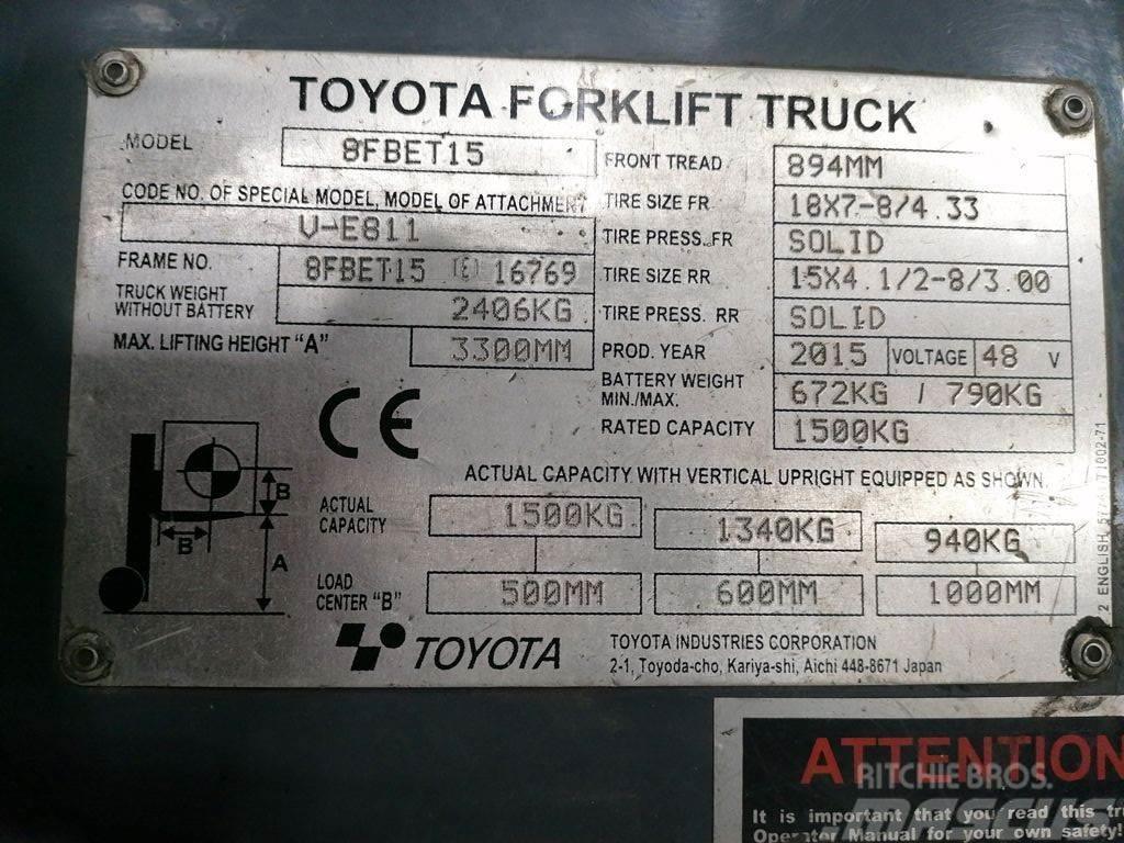 Toyota 8FBET15 Chariots élévateurs électriques