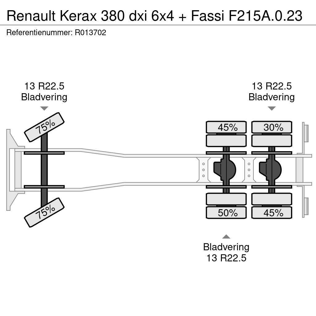 Renault Kerax 380 dxi 6x4 + Fassi F215A.0.23 Camion plateau