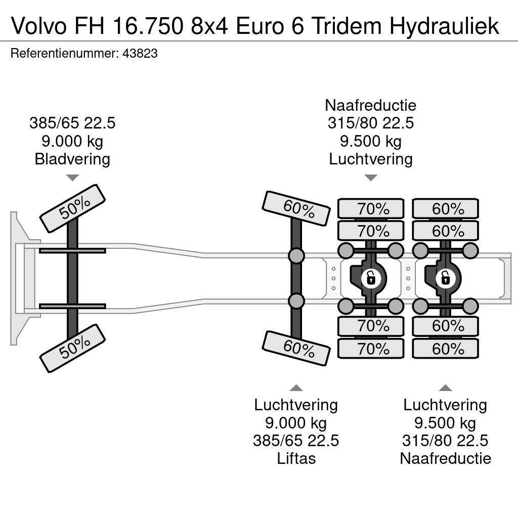 Volvo FH 16.750 8x4 Euro 6 Tridem Hydrauliek Tracteur routier