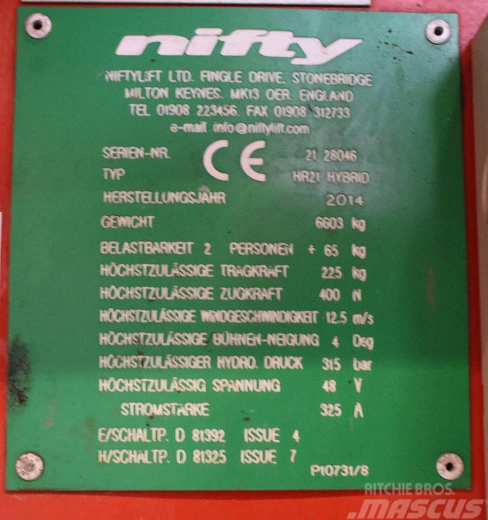Niftylift BS2191 - HR21 Nacelles articulées
