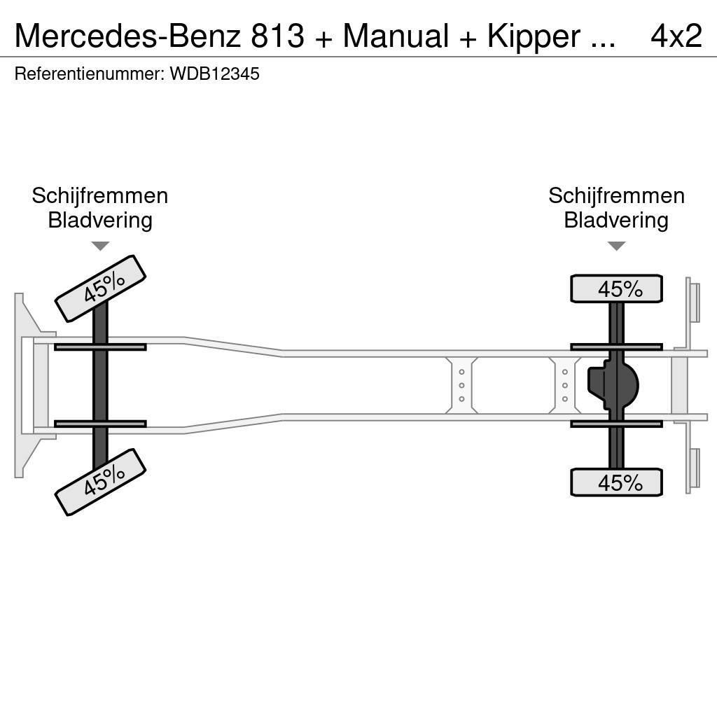 Mercedes-Benz 813 + Manual + Kipper + 4x4 Camion benne