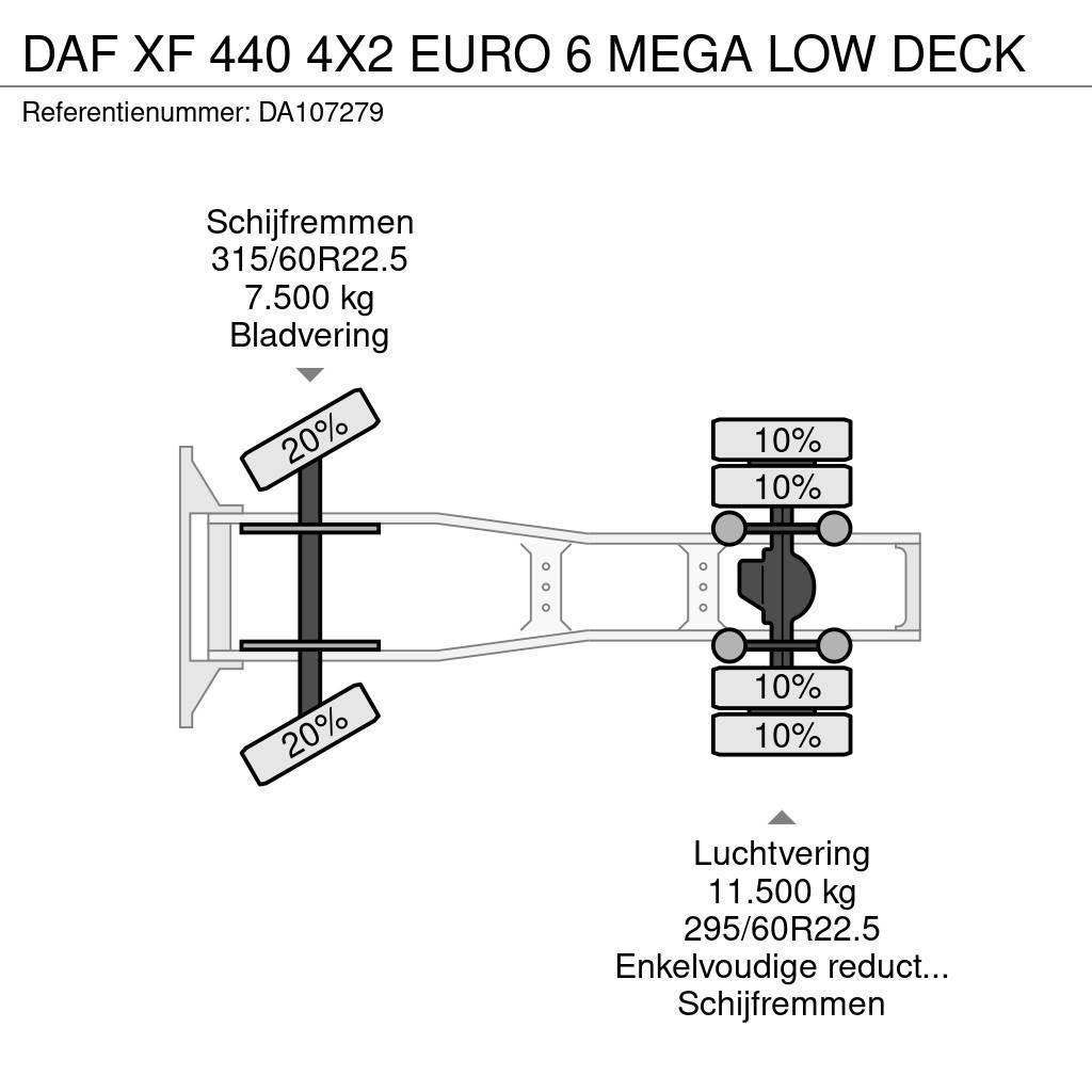 DAF XF 440 4X2 EURO 6 MEGA LOW DECK Tracteur routier