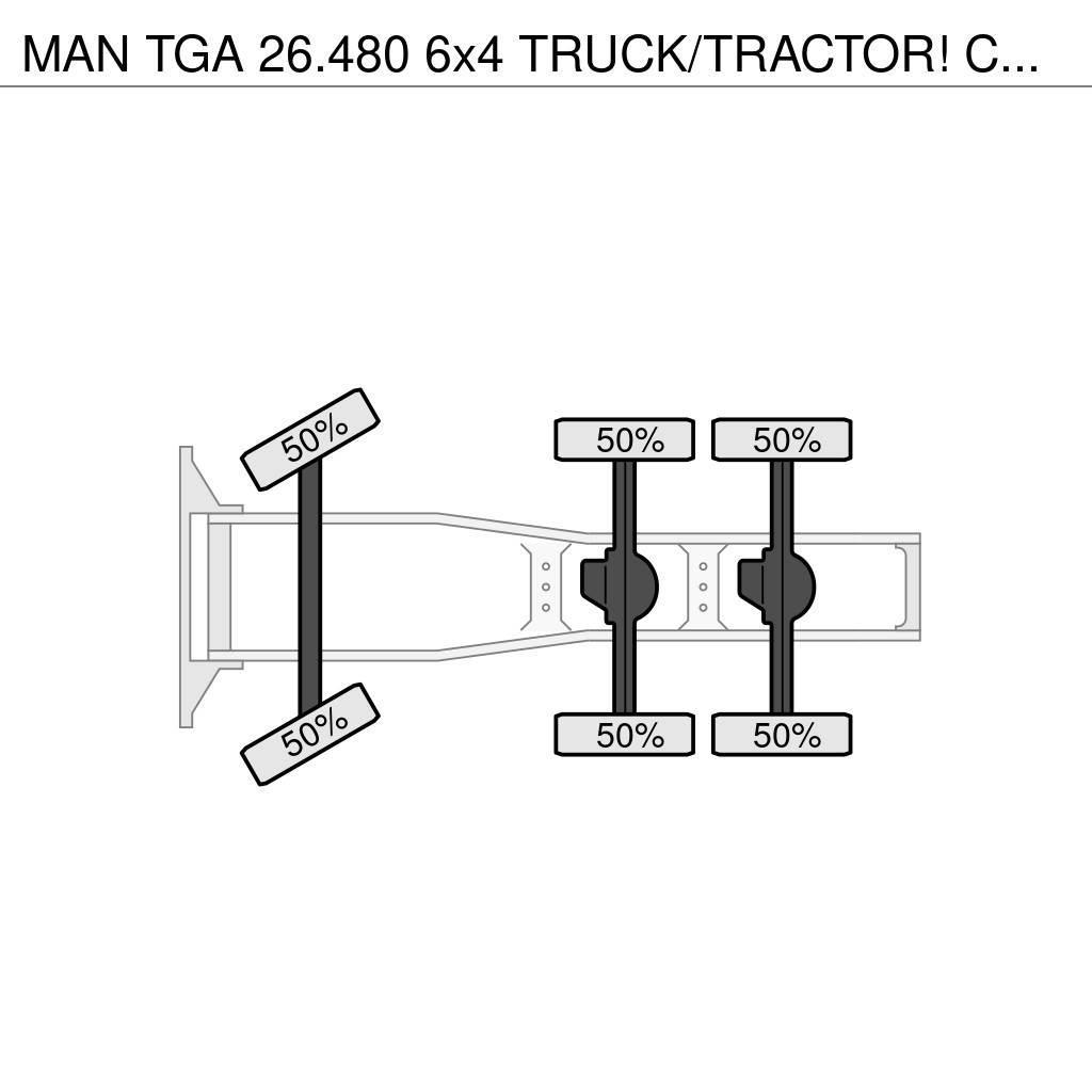 MAN TGA 26.480 6x4 TRUCK/TRACTOR! CRANE/KRAN/GRUE HIAB Tracteur routier