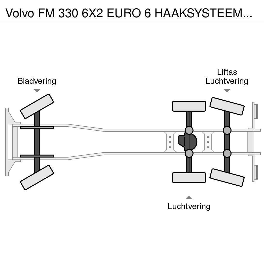 Volvo FM 330 6X2 EURO 6 HAAKSYSTEEM + HIAB 200 C 3 KRAAN Camion ampliroll
