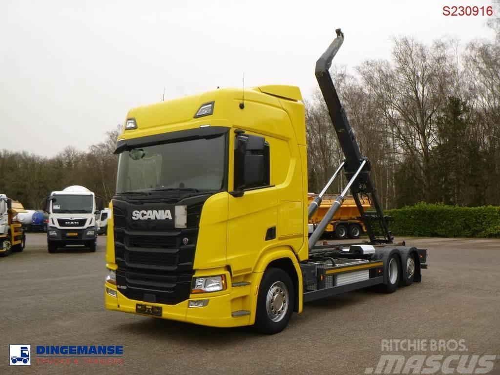 Scania R450 6x2 Euro 6C + Retarder + Meiller container ho Camion ampliroll