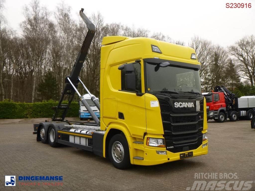 Scania R450 6x2 Euro 6C + Retarder + Meiller container ho Camion ampliroll