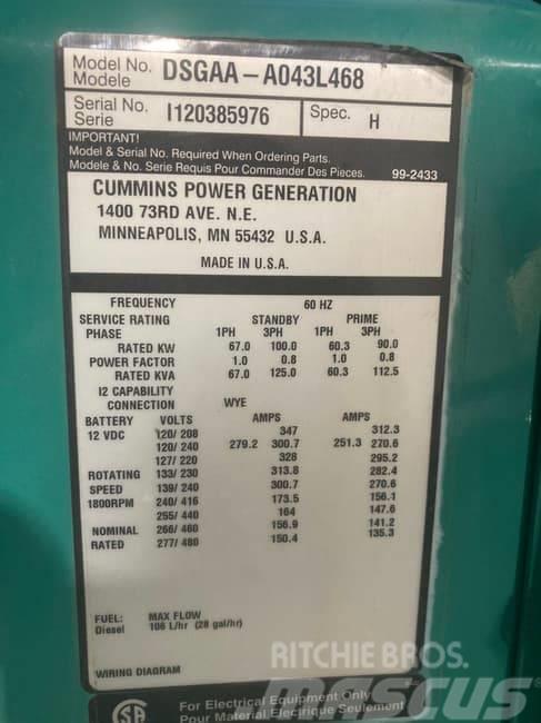 Cummins 105kW Générateurs diesel