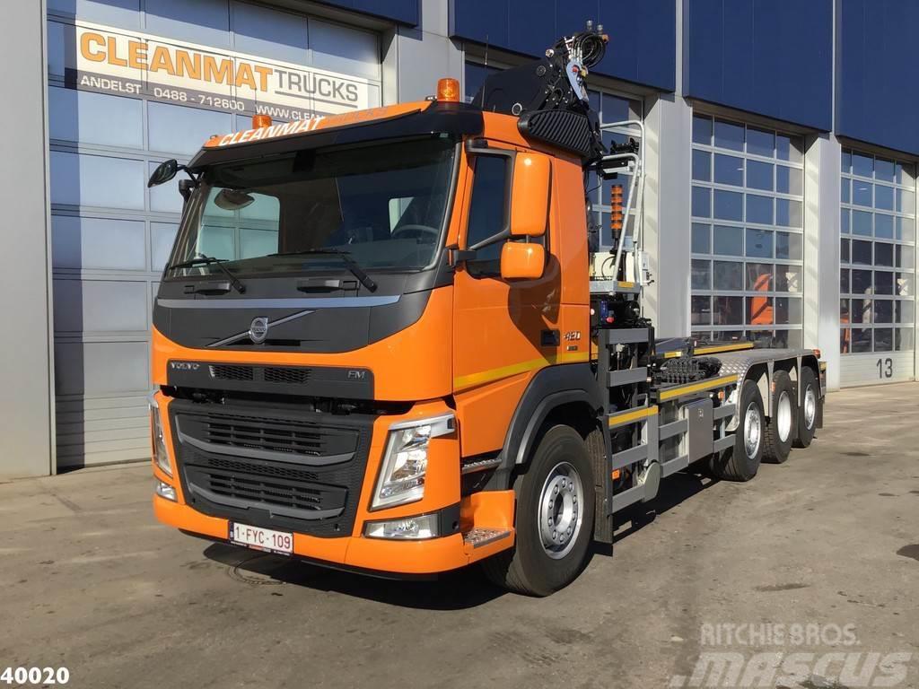 Volvo FM 420 8x2 HMF 28 ton/meter laadkraan Welvaarts we Camion ampliroll