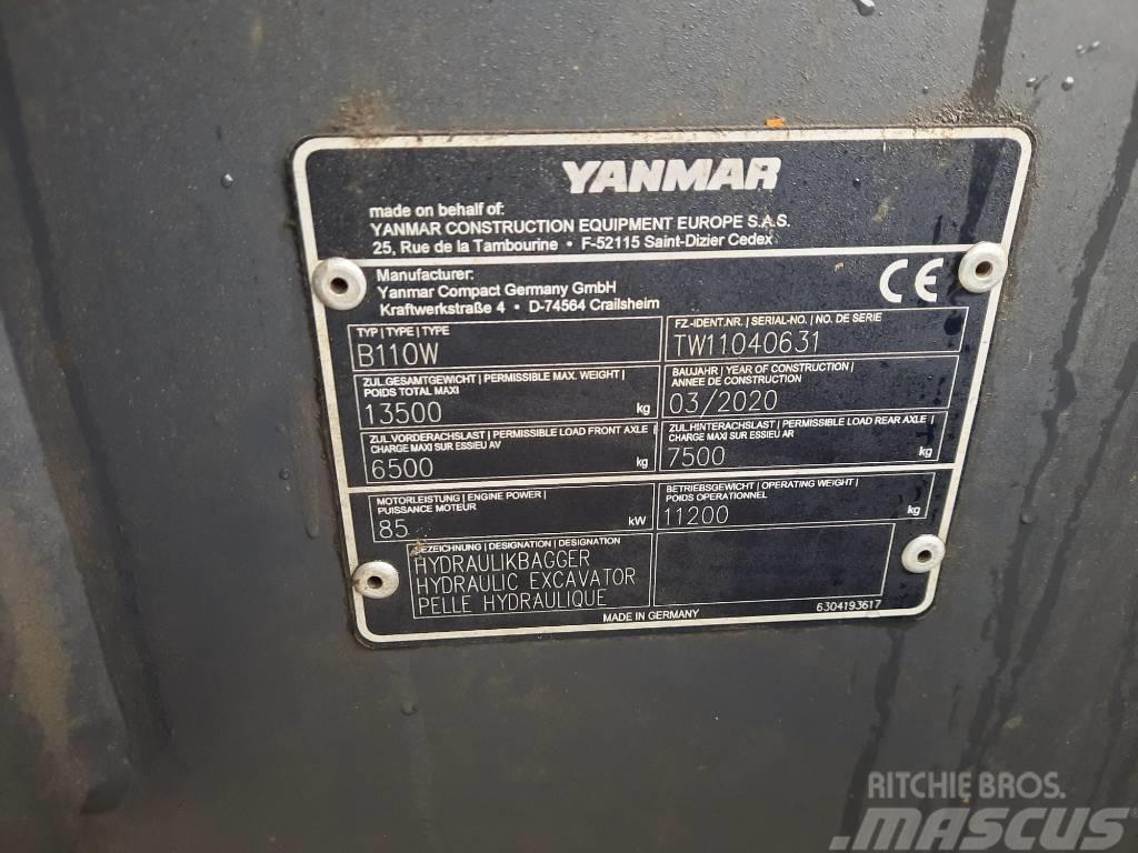 Yanmar B 110 W Pelle sur pneus
