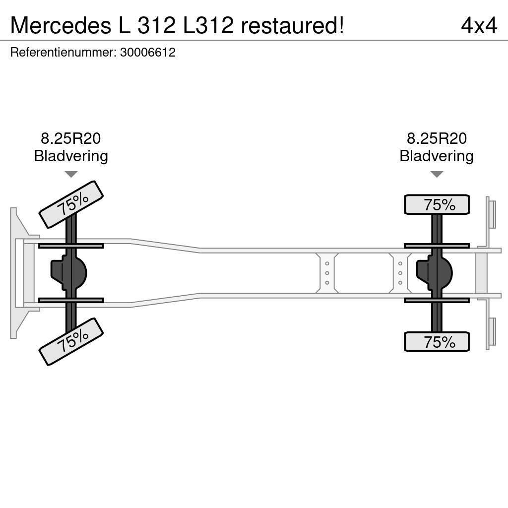 Mercedes-Benz L 312 L312 restaured! Châssis cabine