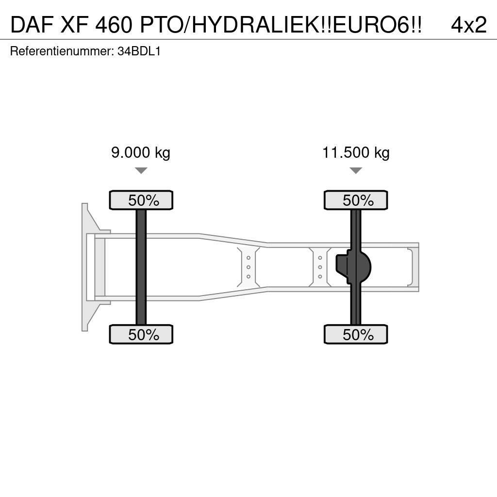 DAF XF 460 PTO/HYDRALIEK!!EURO6!! Tracteur routier