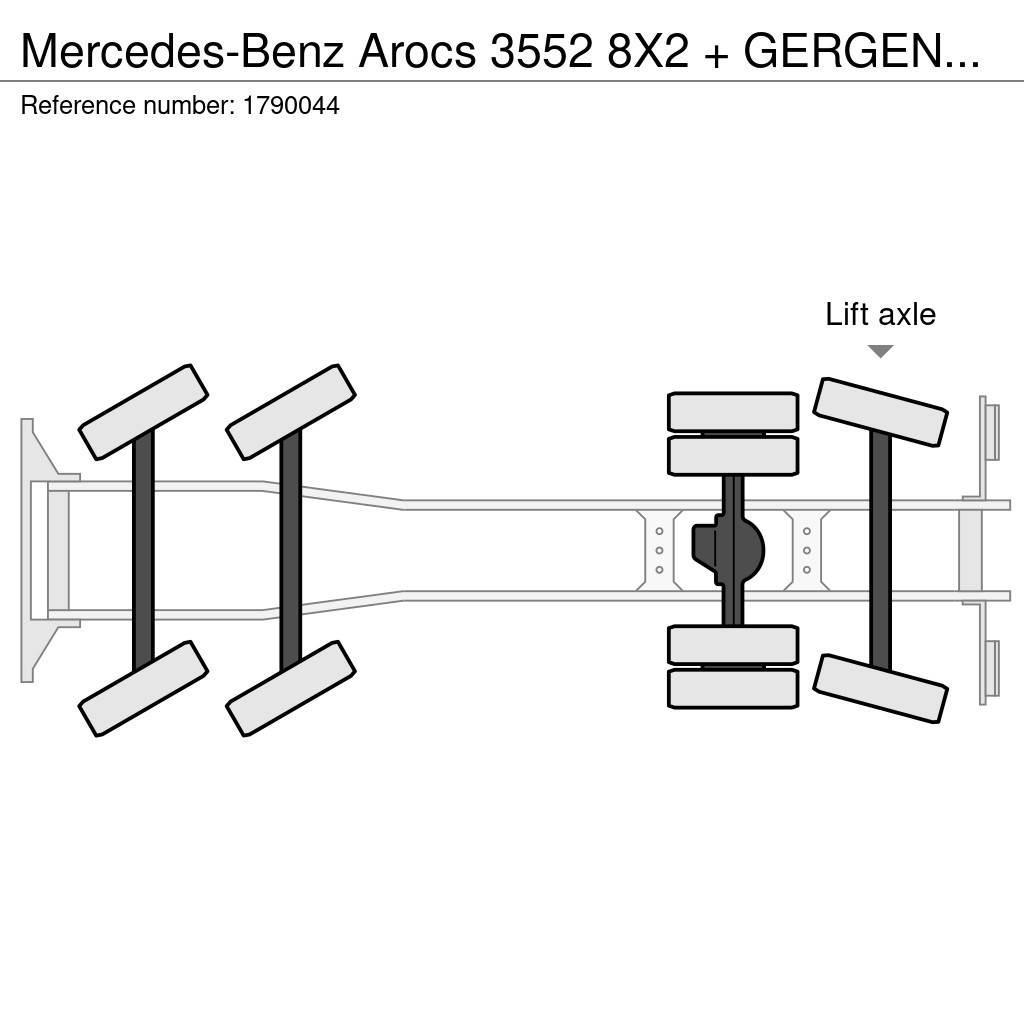 Mercedes-Benz Arocs 3552 8X2 + GERGEN GRK 24/70 HAAKARMSYSTEEM/A Camion ampliroll
