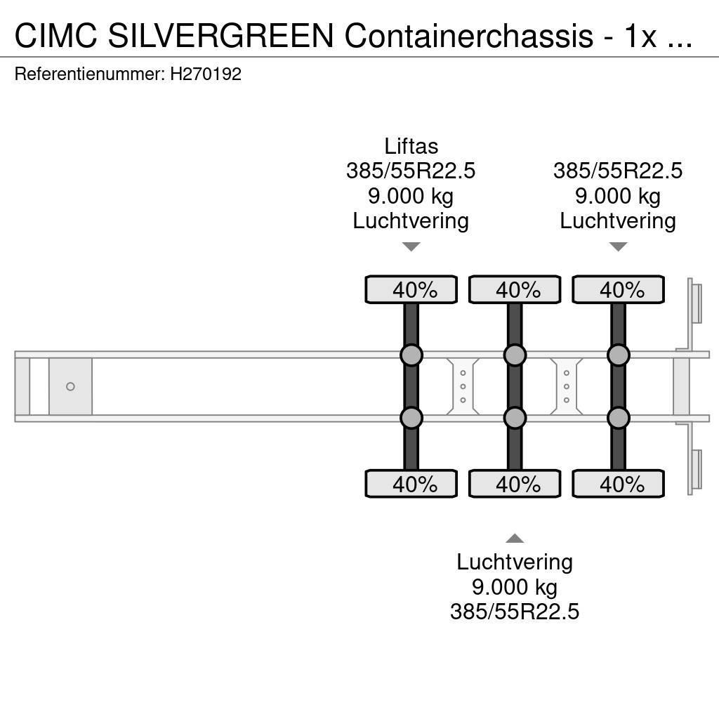 CIMC Silvergreen Containerchassis - 1x 20FT 2x 20FT 1x Semi remorque porte container