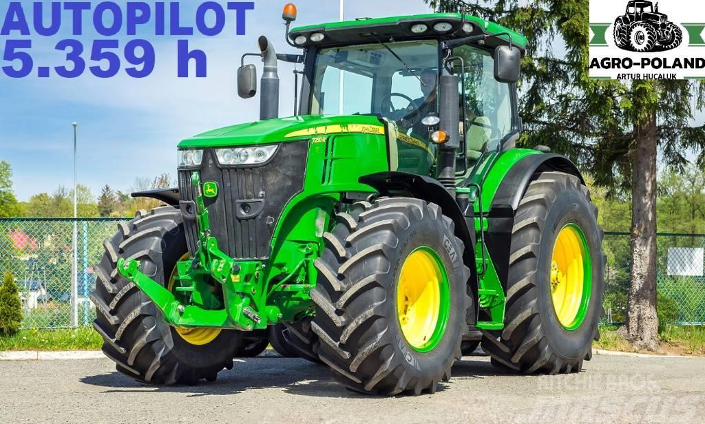 John Deere 7250 R - TLS - 5355 h - 2016 ROK - GPS- AUTOPILOT Tracteur