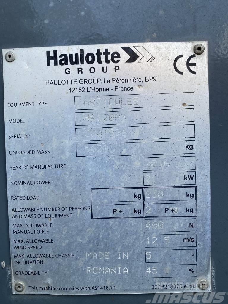Haulotte HA 120 P Nacelles articulées