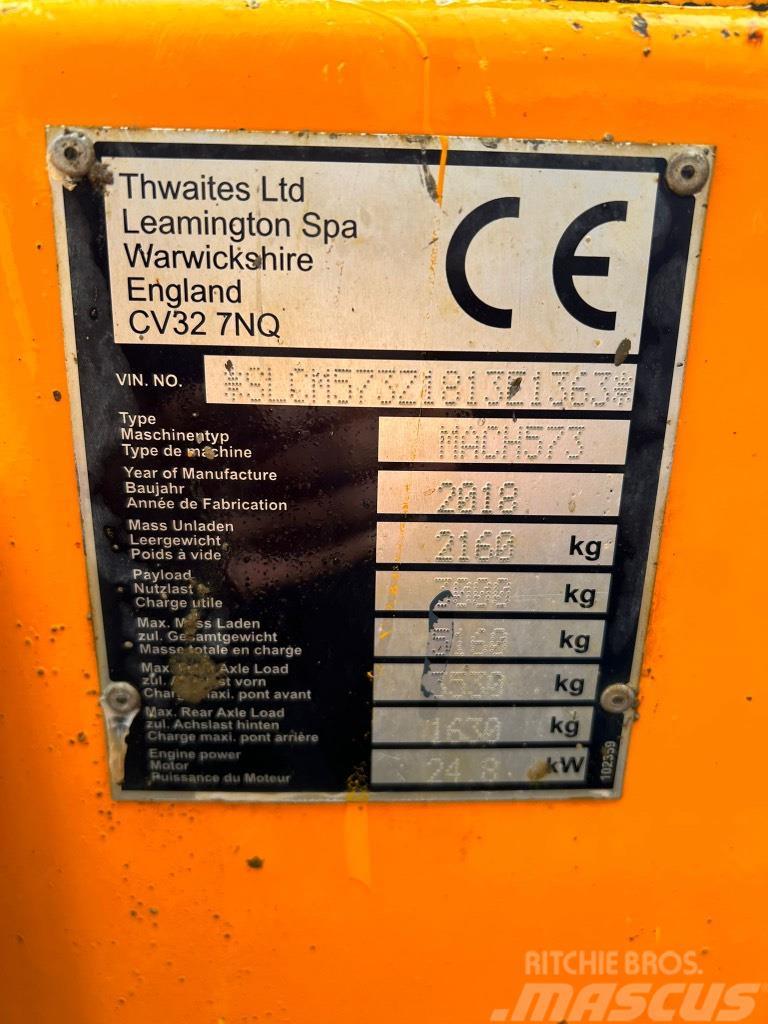 Thwaites 3 Tonne Swivel Skip Dumper MACH573 ton Mini tombereau