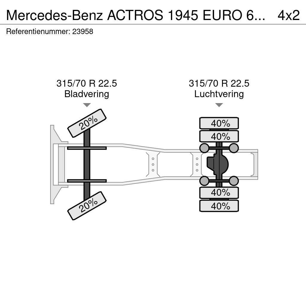 Mercedes-Benz ACTROS 1945 EURO 6 657.000KM Tracteur routier