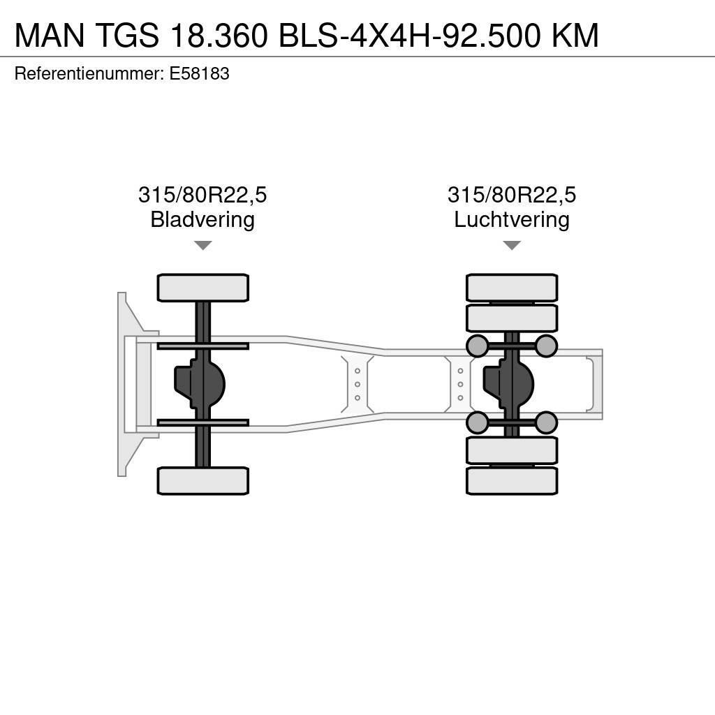 MAN TGS 18.360 BLS-4X4H-92.500 KM Tracteur routier