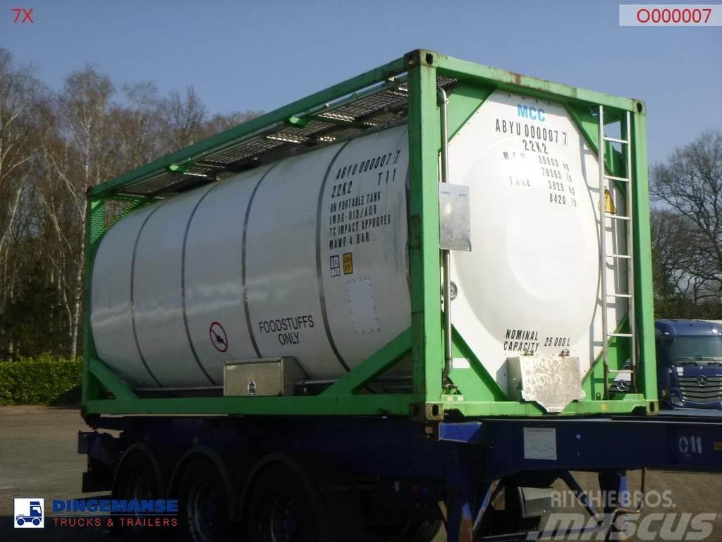  Danteco Food tank container inox 20 ft / 25 m3 / 1 Conteneurs-citernes