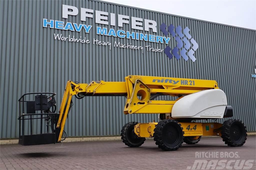 Niftylift HR21D 4x4 Electric, 4x2 Drive, 17m Working Height, Nacelles articulées