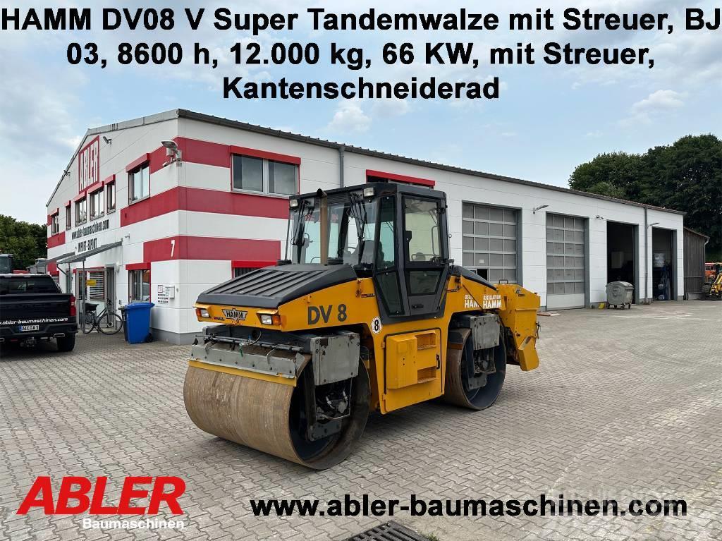 Hamm DV 8 V Super Tandemwalze mit Streuer Rouleaux tandem