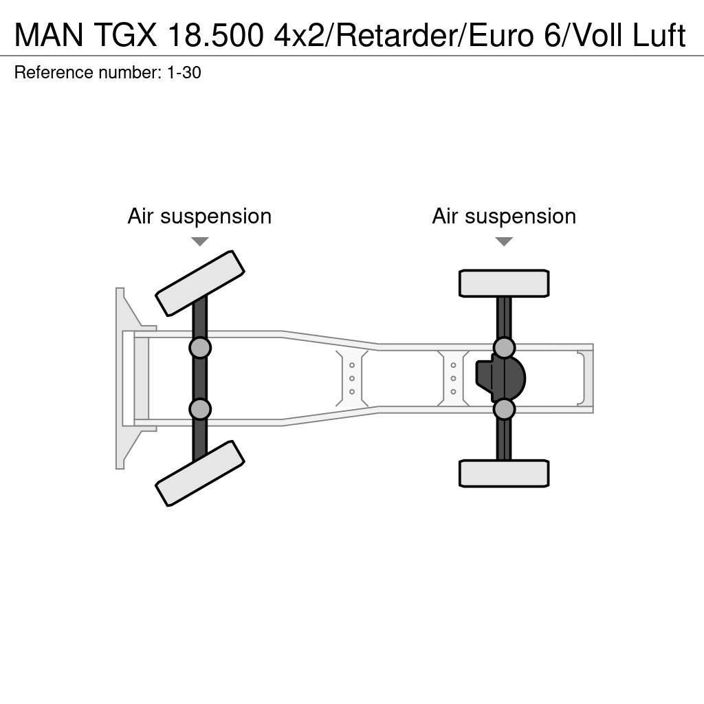 MAN TGX 18.500 4x2/Retarder/Euro 6/Voll Luft Tracteur routier