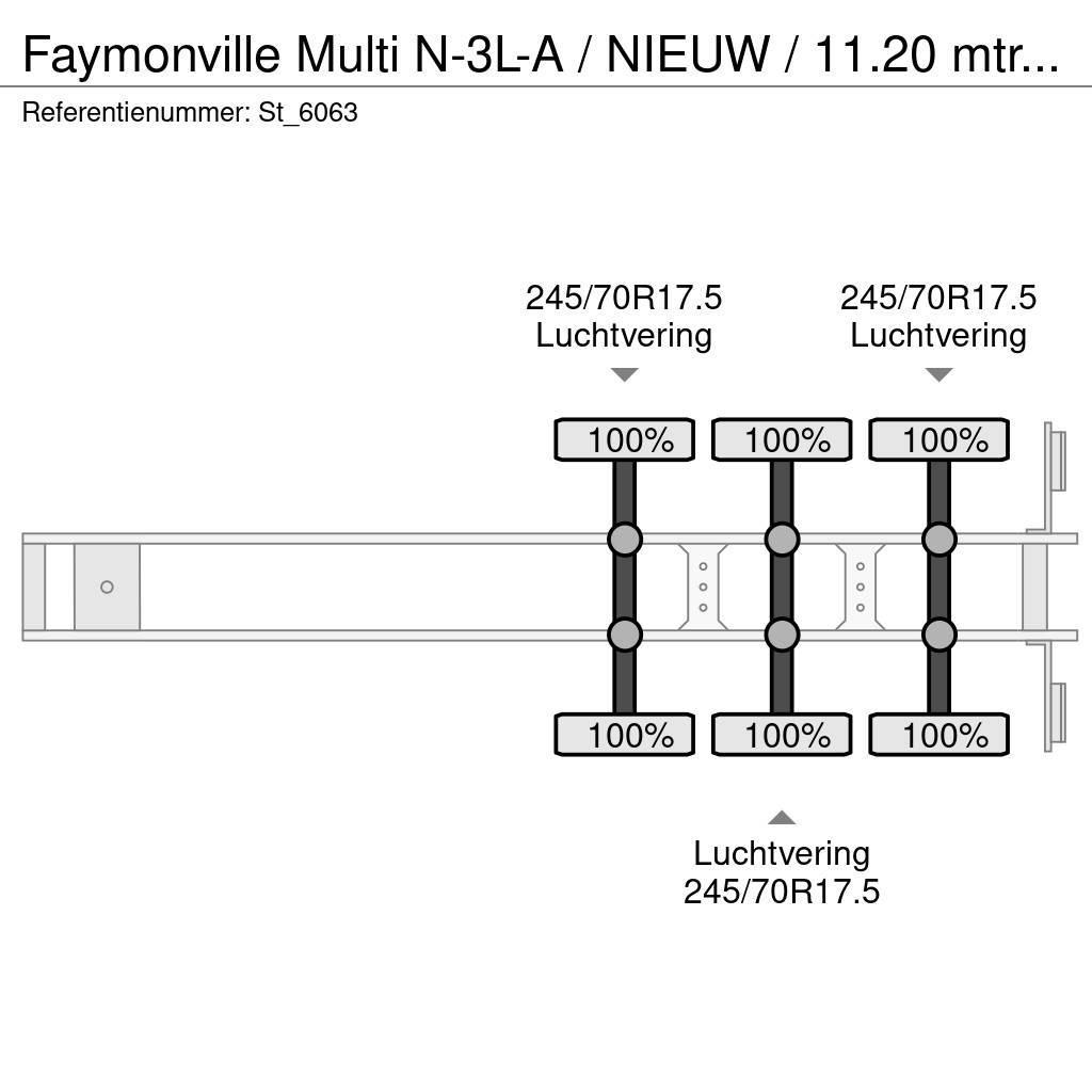 Faymonville Multi N-3L-A / NIEUW / 11.20 mtr / UITSCHUIFBAAR Semi remorque surbaissée