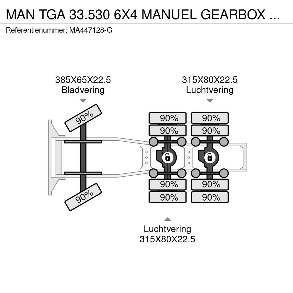 MAN TGA 33.530 6X4 MANUEL GEARBOX 70 TON Tracteur routier